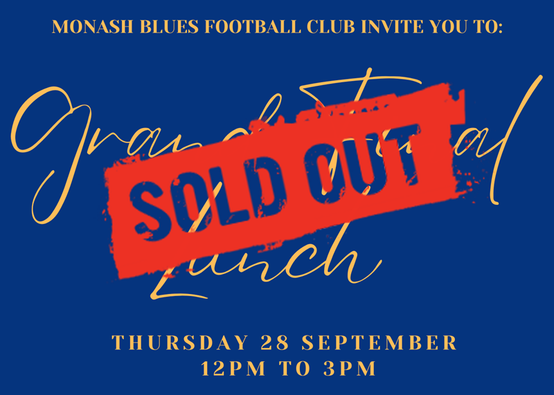 Grand Final Lunch SOLD OUT!!!
